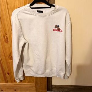 Brixton Off-White Crewneck with Small Embroidered Logo